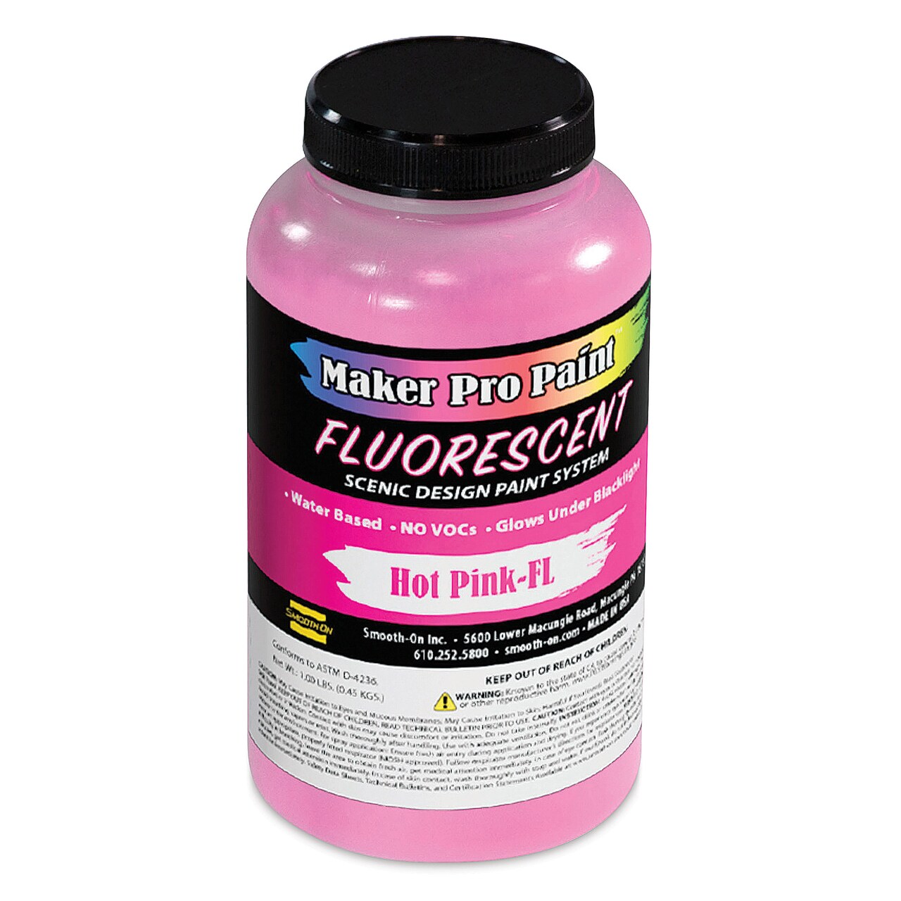 Smooth-On Maker Pro Acrylic-Urethane Paint - Fluorescent Hot Pink, 16 oz